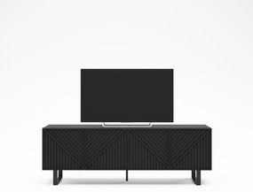 Fekete TV-állvány 161x55x35 cm Peta – Marckeric