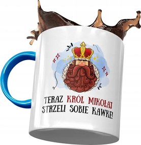 Kék Bögre Mikulás Kollégáknak Ajándék Nyomtatott Fotóval