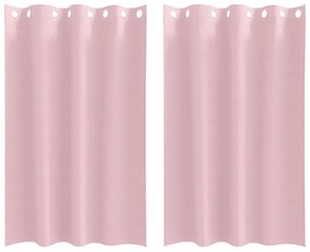 Függönyök 2 pcs Baba rózsaszín 175x140cm Poliészter