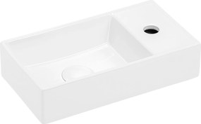 Uptrend mosdókagyló bútorlap téglalap alakú 40,5x22 cm fehér fényes Fika TR41355