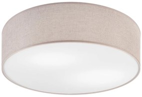 Világosszürke mennyezeti lámpa textil búrával ø 45 cm Vivian – LAMKUR