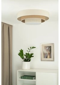 Duolla - LED Mennyezeti lámpa LUNETA LED/26W/230V átm. 60 cm 4000K krémes/barna