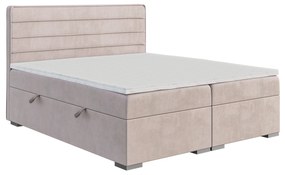 Egyszemélyes ágy Boxspring 120 cm Benio (világos lila) (matraccal és tárolóhellyel). 1043349