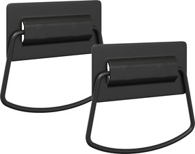 vidaXL Szekrény Fogantyúk 2 pcs Fekete 85 x 45 mm Fém