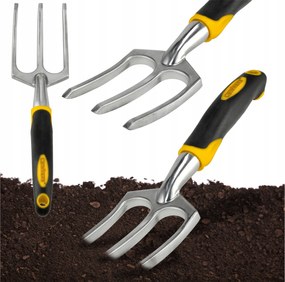 Kerti talajlazító „villa” Alumínium ötvözet kultivátor gereblye 30cm
