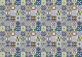 Fotótapéta Geometriai Csempe Absztrakt Virág Mozaikok 200x140 +ragasztó