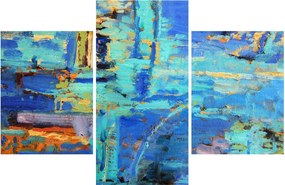 Kép - Absztrakt olajfestmény (90x60 cm)