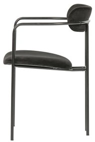 Fekete bársony étkezőszék Ivy – WOOOD