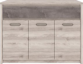 Komód 3D2S, nairobi gesztenye/onix, JESI NEW