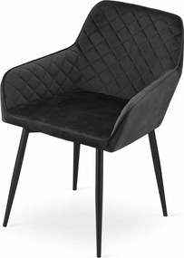 AKCIÓ Fekete bársonyszék NOLA II. osztály