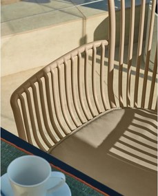 Bézs fém-műanyag kerti szék Surpika – Kave Home