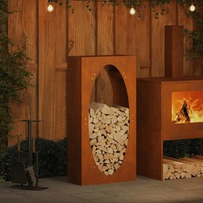 tűzifa állvány 50x23x100 cm időjárásálló acél