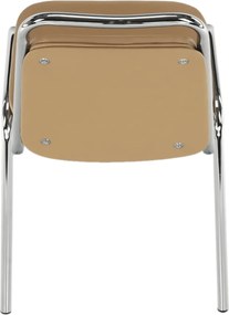 Szék tárgyalóterembe, barna textilbőr, ZEKI