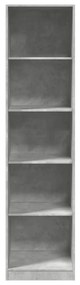 betonszürke szerelt fa ruhásszekrény 50 x 50 x 200 cm