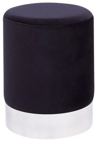 Fekete bársonypuff 36 x 44 cm BRIGITTE Beliani