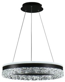 LED dimmelhető csillár zsinóron LED/80W/230V 3000-6500K fekete + távirányítás