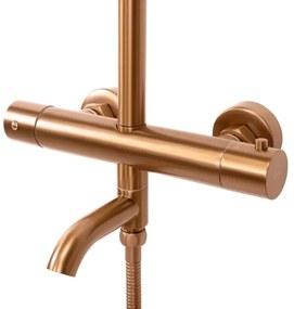 REA-P8807 - LUNGO termosztátos zuhanyszett, szálcsiszolt réz