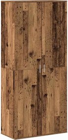 vidaXL Magasító polcokkal tárolóval Öreg fa 80 x 39 x 178 cm Faanyag