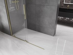 Mexen Velar, nyílásba tolóajtó Walk-In 140 cm, 8 mm átlátszó üveg, arany fényes, 871-140-000-03-50