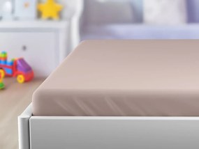 Jersey gyerek lepedő kiságyba világos rózsaszín 70x140 cm