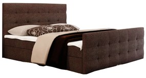 Franciaágy  Boxspring 180 cm Milagros 2 (sötétbarna) (matraccal és tárolóhellyel). 1047238