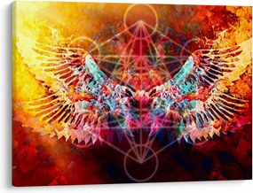 Kép - Merkaba szárnyakkal, absztrakció (70x50 cm)
