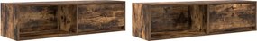 vidaXL 2 db füstös tölgy színű szerelt fa TV-szekrény 100x31x25,5cm