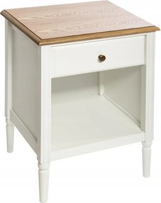 Éjjeliszekrény Fehér Skandináv Fából Só