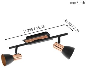 Eglo 94585 - LED Spotlámpa BARNHAM 2xGU10/3,3W/230V