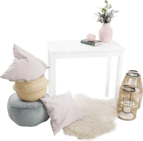 Konzolasztal, fehér, AMYNTAS