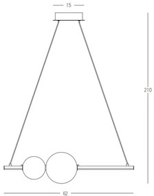 Zambelis 22108 - LED dimmelhető függeszték LED/11W/230V arany