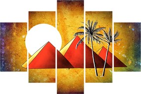Festett egyiptomi piramisok képe (150x105 cm)