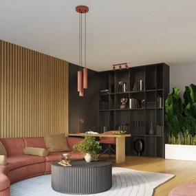 Sollux SL.1638 - Spotlámpa KARBON 3xGU10/10W/230V piros