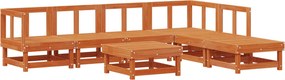 vidaXL Kerti lounge szett 7 pcs Viaszbarna Tömör fenyő