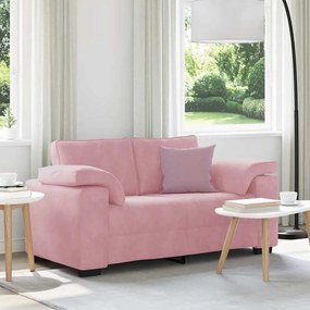 rózsaszín bársony loveseat kanapé 120 cm
