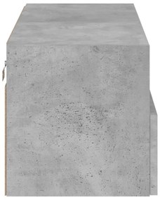 betonszürke szerelt fa fali TV-szekrény 80 x 30 x 30 cm