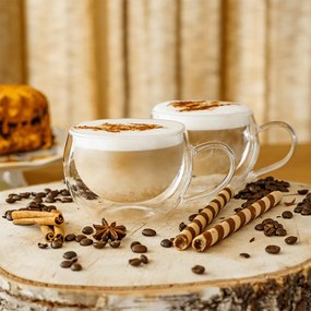 Thermo cappuccino pohár csésze, 2db, 280ml, HOTCOOL TYP 1