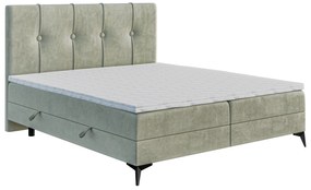 Franciaágy Boxspring 200 cm Roseann (világos bézs) (matraccal és tárolóhellyel). Akció -17%. 1054612
