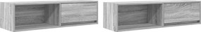vidaXL 2 db szürke sonoma szerelt fa fali TV-szekrény 100x31x25,5cm