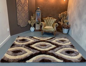 Elvira 3D Shaggy 0625 design szőnyeg (Beige) 200x290