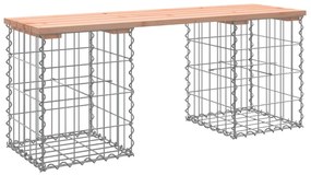 tömör duglászfenyő gabion kerti pad 103x31x42 cm