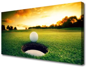 Vászonkép nyomtatás Golf Ball Grass Nature 100x50 cm