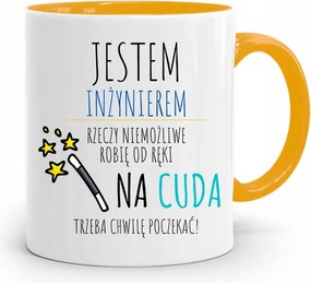 Mérnöknek Sárga Ajándék Bögre fényképes nyomtatással