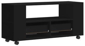 fekete szerelt fa TV-szekrény 102x34,5x43 cm