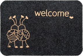 Bejárati Lábtörlő Ajtó Alá Dekoratív Katicabogár Mintás 40x60cm Szürke