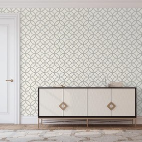 Arthouse Signature 1 Sequin Geometric ezüst-fehér flitteres vlies tapéta – 921707