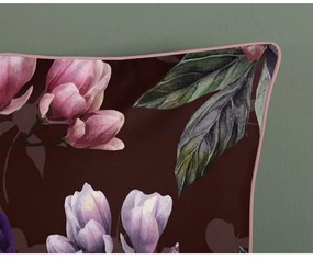 Gerbera organikus pamut egyszemélyes borvörös ágyneműhuzat, 140 x 220 cm - Descanso