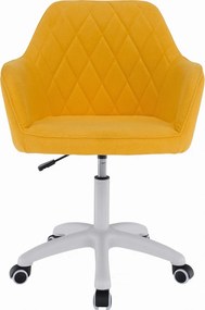 Irodai szék, szövet sárga/fehér, SANTY