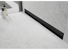 Mexen Lapos rozsdamentes fali zuhanytálca mintás FAL, fekete, 1730070