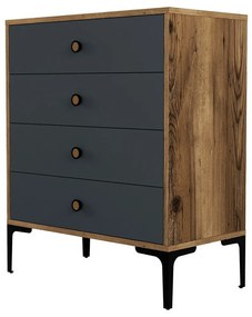 Lizbon Anthracite and Walnut komód